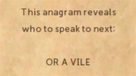 Clue Scroll: This anagram reveals who to speak to next: SLIDE .